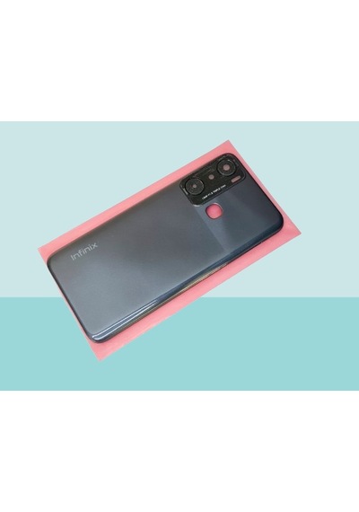 Tkgz - Infinix Hot 20i Full Kasa Arka Kapak Batarya Kapağı - Siyah Çok Renkli