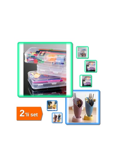 Dolap Organizer Kutusu + Lale Figürlü Tezgah Üstü Kaşıklık - 2li Set Z1f3q9 Belirtilmemiş