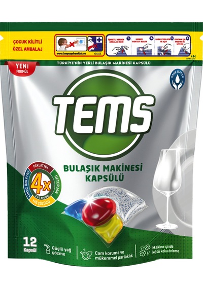 Tems Kapsül Bulaşık Deterjanı 12'li