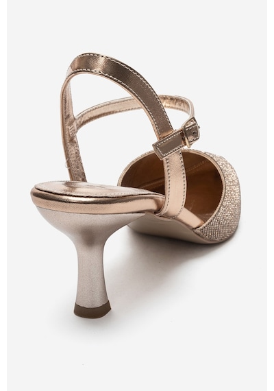 Luvi Shoes Nıvora Rose Taşlı Kadın İnce Topuklu Abiye Ayakkabı Roz