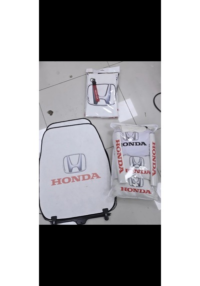 Beyaz Honda Super Set+havlu Set+paspas Servıs Kılıf Yastık Kemer Torpido Ve Sırt Havlu+anahtarlık H