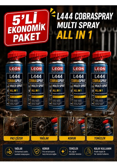 5 Adet Süper Güçlü Pas Sökücü Yağlayıcı Koruyucu Temizleyici 400 Ml Renk