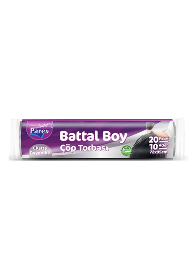 Ekstra Dayanikli 10'lu Çöp Torbası Battal Boy 72 X 95 Cm Yirmi Paket