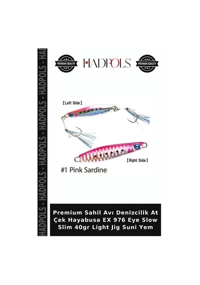 Premium Sahil Avı Denizcilik At Çek Hayabusa Ex 976 Eye Slow Slim 40gr Light Jig Suni Yem