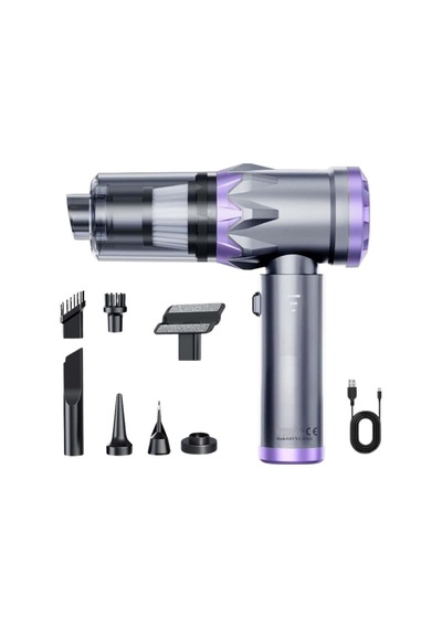 Kablosuz Güçlü Araç Süpürgesi Ve Hava Üfleyici 20000pa Turbo Vakum Gücü 3 Kademeli Fırçasız Motor Şarjlı Mini El Süpürgesi Hepa Filtreli Oto Süpürgesi Ev Ofis Araba Temizlik Makinesi