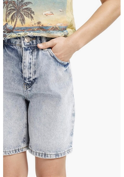DeFacto Kız Çocuk Jean Şort E6490A825SMNM63 Mavi