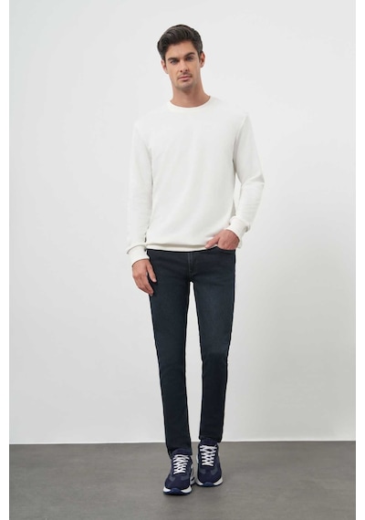 Morven Erkek Beyaz Basic Bisiklet Yaka Sweat-shirt 25ks063005600 Beyaz Beyaz