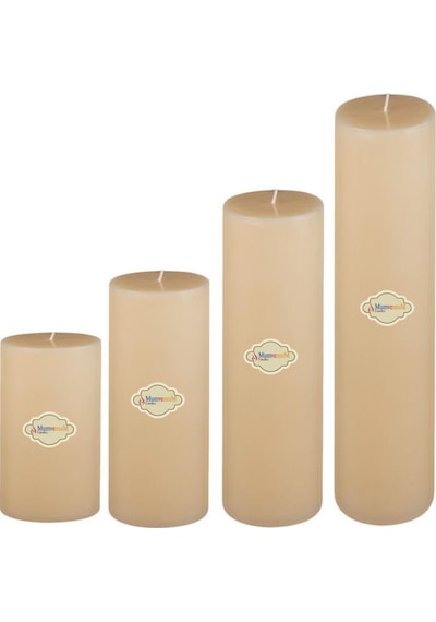 Medium 4 Lü Set Mum Çap 7 Cm Krem Krem