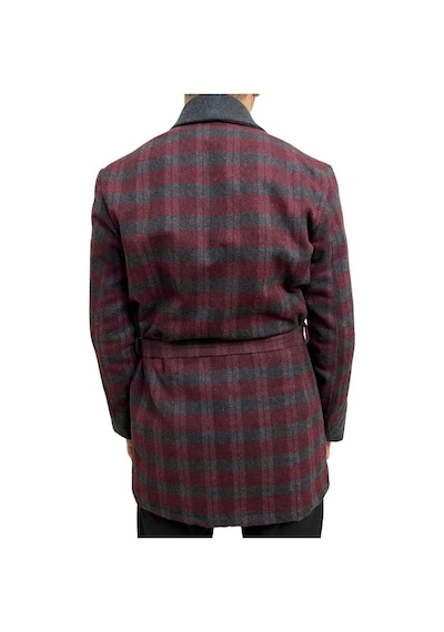 Ekose Yün Robdöşambr ( Bordo ) Bordo