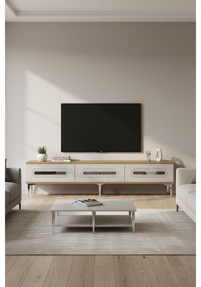 Tsa1806dbs Rany Tv Sehpası Safirmeşe-beyaz-sılver 180cm Safirmeşe - Beyaz - Gümüş Tsa1806dbs Rany Tv Sehpası Safirmeşe-beyaz-sılver 180cm Safirmeşe - Beyaz - Gümüş