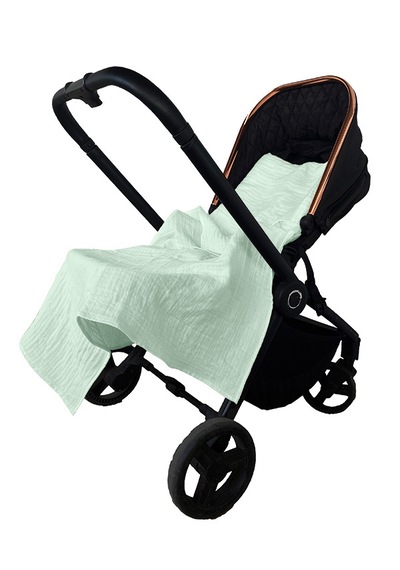 Joyous Mom Kids 4 Katlı Müslin Pike Bebek Çocuk Uyku Seti Pamuk Puset Örtü Yeşil