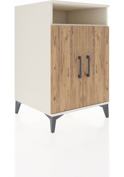 Kronos Komodin 3 Raflı 2 Kapaklı 60x59x96 Aytaşı-çam Aytaşı
