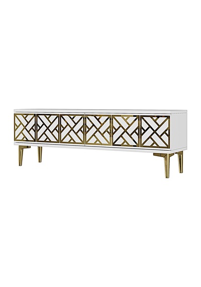 Tsa1238bg Arex Tv Sehpası Beyaz-gold 120cm