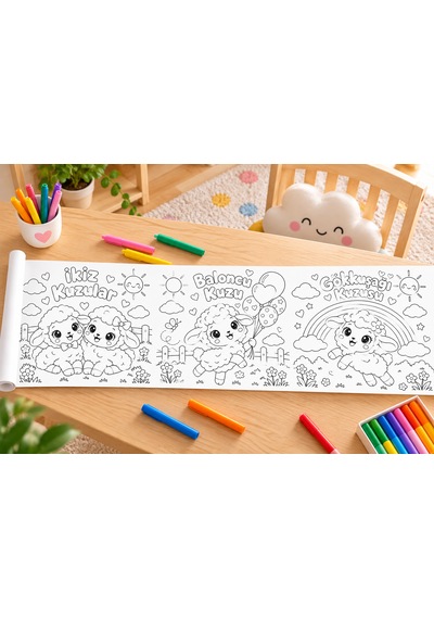 Haydi Dekor Sevimli Kuzular Boyama Rulosu 30x400 Cm 4 Metre Dev Boyama Kağıdı, 3+ Yaş Çocuklar Için Eğitici Ve Eğlenceli Aktivite Rulosu, Okul Öncesi Anaokulu Kreş Etkinliği, 1 Adet Haydi Dekor Sevimli Kuzular Boyama Rulosu 30x400 Cm 4 Metre Dev Boyama Kağıdı, 3+ Yaş Çocuklar Için Eğitici Ve Eğlenceli Aktivite Rulosu, Okul Öncesi Anaokulu Kreş Etkinliği, 1 Adet