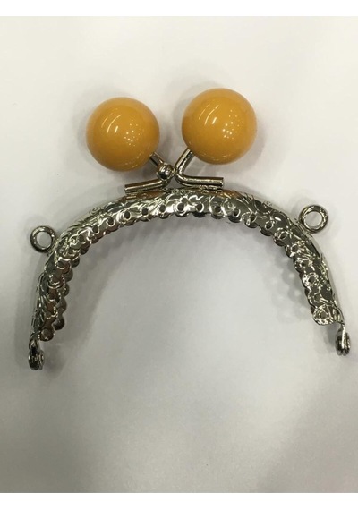 Karantuhafiye Çanta Ve Cüzdan Klipsi Oval 20 Cm Incili Model Gümüş Hardal İnci Gümüş Hardal İnci Çok Renkli