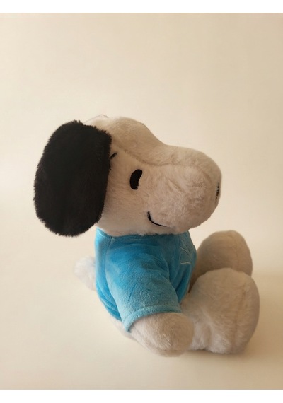 Peluş Köpek Snopyy-30 Cm -mavi Tşhirt'lü Mavi-beyaz