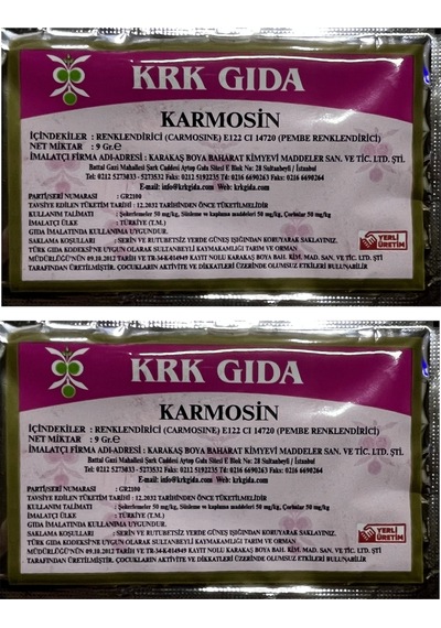 Gıda Boyası Toz Pembe Renklendirici 9 Gr 2 Adet