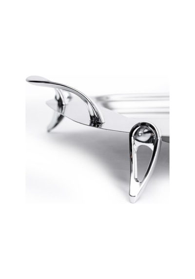Maxx Doria Aqua Ayaklı Çelik Tepsi Platin Pa6013 Metal