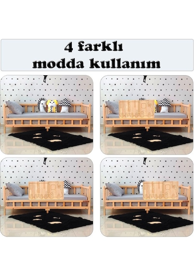 Markaawm Markaawm Trenli Montessori Karyola Çocuk Yatak Bebek Beşiği