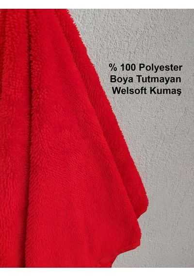 12'li Mikrofiber Kuaför Havlusu Kırmızı 50 x 90 CM Boya Tutmayan Profesyonel Havlu Seti