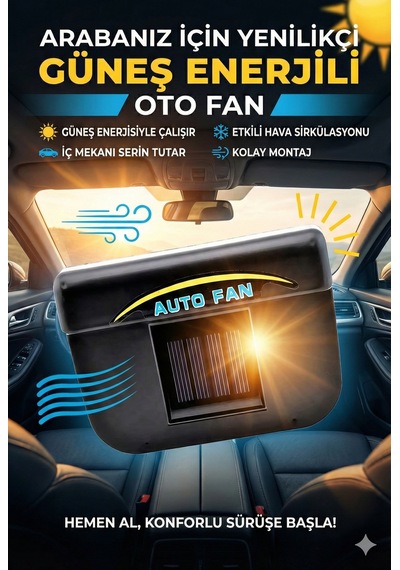 Auto Cool Güneş Enerjisiyle Çalışan Araç İçi Soğutucu 3855796