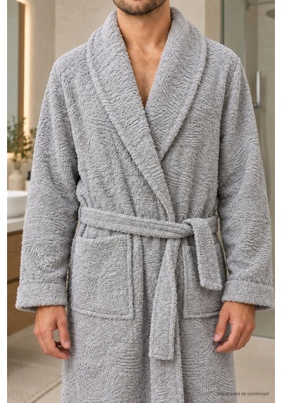 Özdilek Kadın/erkek Unisex Pamuklu Bornoz Xl - Gri