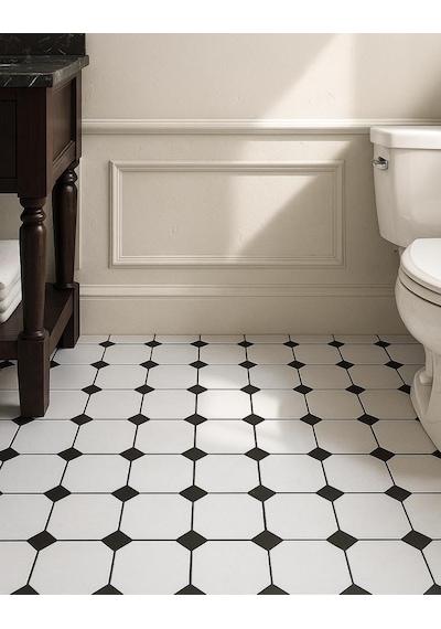 30cm X 30cm 10 Adet Yapışkanlı Karo Floor Pvc Panel Yer Zemin Kaplama Paneli Arkası Kauçuklu 3319 Çok Renkli