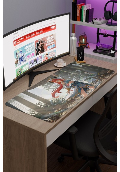 Nilou Genshin Impact Anime Gacha V5 - 90x40 Xxl Gaming Mouse Pad Fare Altlığı