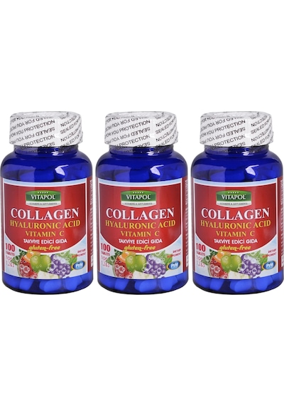 Vitapol Collagen Hyaluronic Acid Vitamin C 3x100 Tablet
