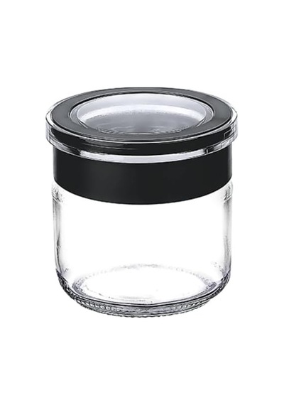Cam Kavanoz, Cam Saklama Kabı, Sızdırmaz Kaplar Siyah, 300 Ml Diğer