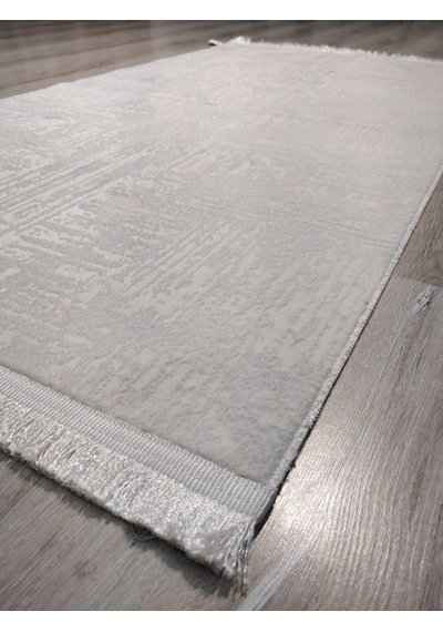 Eko Halı Sateen St08 Beyaz Ince Halı 80X150 Cm