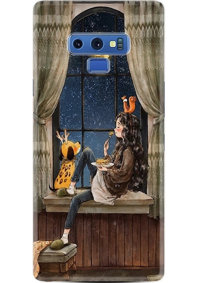 Samsung Uyumlu Galaxy Note 9 Kılıf Silikon Ananas Camera Glass 1358