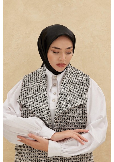 Silk Home Düz Shiny Eşarp - Siyah - Siyah