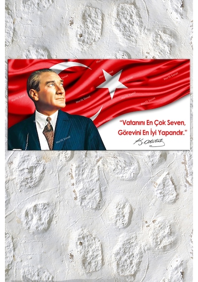 Atatürk Makam Panosu Tablosu Kanvas Tablo Resmi Kurumlar Okullar 80 x 170