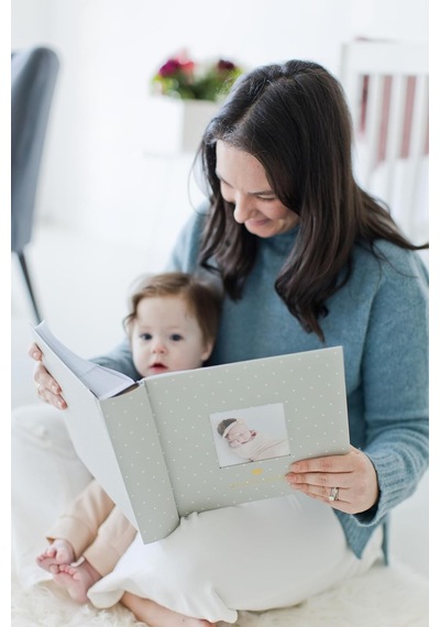 Bebek Fotoğraf Albümü, Yeni Ve Bekleyen Ebeveynler İçin Hatıra Kitabı, Cinsiyetsiz Bebek Aksesuarı, Baby Shower İçin İdeal Hediye, 200 Resim Tutar, Gri Ve Beyaz Puantiyeli