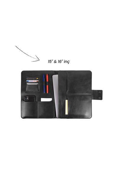 Mussen Macbook Neo Air Pro 15-16 İnç Organizer Evrak & Laptop & Tablet Çantası Siyah Nova