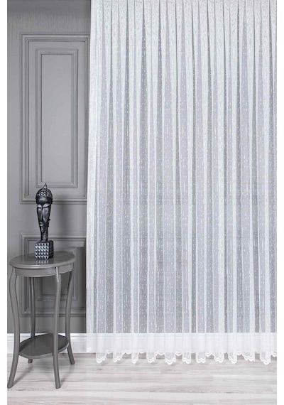 Evdepo Home Kullanıma Hazır Örme Tül Perde (540790588)