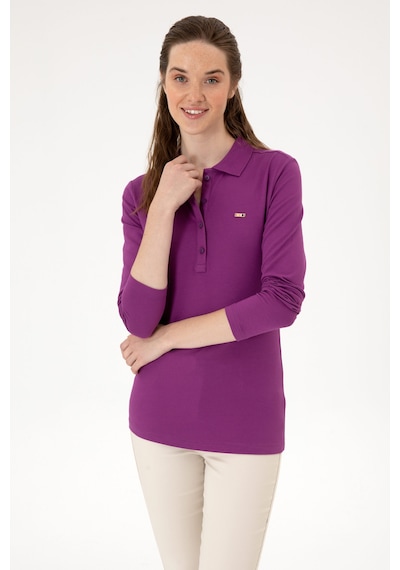 U.S. Polo Assn. Kadın Menekşe Basic Polo Yaka Sweatshırt 50313593-VR037