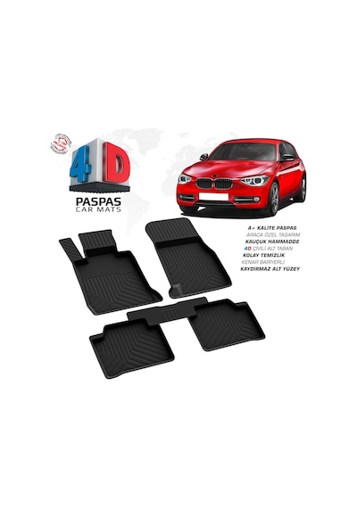 Bmw 1 Serisi F20 4d Araca Özel Havuzlu Kauçuk Paspas 2011-2019