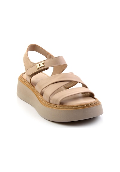 Bambi Bej Leather Kadın Sandalet K05299113603 Bej