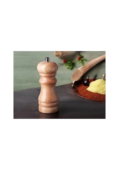 Bambu El Değirmeni 15 Cm Açık Kahverengi