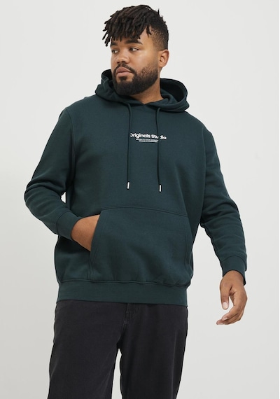 Jack & Jones Logo Baskili Sweatshirt - Büyük Beden 12244912 Magical Forest Koyu Siyah Jack & Jones Logo Baskili Sweatshirt - Büyük Beden 12244912 Magical Forest Koyu Siyah