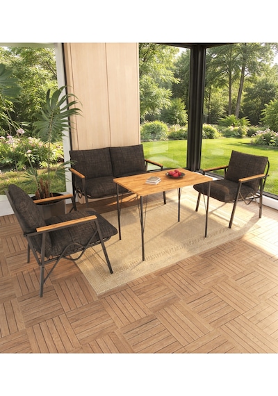 Doruk Home Balkon, Bahçe, Cafe, Metal Koltuk Takımı, Bahçe Takımı , Çay Seti, 2 1 1 Masa Antrasit Doruk Home Balkon, Bahçe, Cafe, Metal Koltuk Takımı, Bahçe Takımı , Çay Seti, 2 1 1 Masa Antrasit