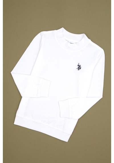 U.S. Polo Assn. Erkek Çocuk Beyaz Basic Bisiklet Yaka Sweatshirt 50314971-VR013