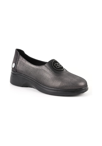 Mamma Mia Kadın Günlük Ayakkabı Hakiki Deri Lazer Kesim Delikli Taş Detaylı Dolgu Taban Slip-on 26y-825 Gri Mamma Mia Kadın Günlük Ayakkabı Hakiki Deri Lazer Kesim Delikli Taş Detaylı Dolgu Taban Slip-on 26y-825 Gri