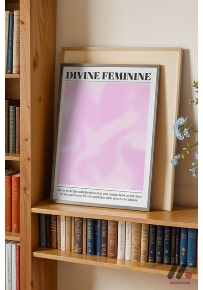 Divine Feminine Aura Poster, Siyah Çerçeveli Duvar Tablosu - Kişiye Özel Hediye
