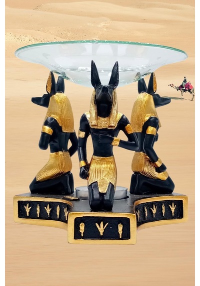 Anubis Buhurdanlık Esansiyel Yağ Brülörü Antik Mısır Firavun