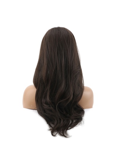 Hafif Daalı Orta Boy Perçemli Fiber Sen Peruk / Koyu Espresso Kahve 2466863