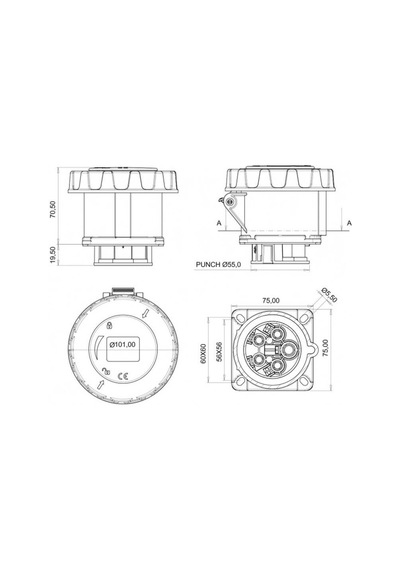 Bemis (bc1-3505-7413) Cee Norm 5*32a Makina Priz