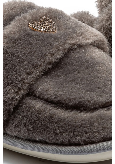 Twigy Mammy Peluş Kadın Ev Terliği Gri 37/41 Gri